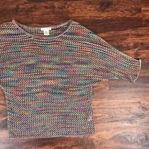 Batwing 1/2 sleeve crochet top